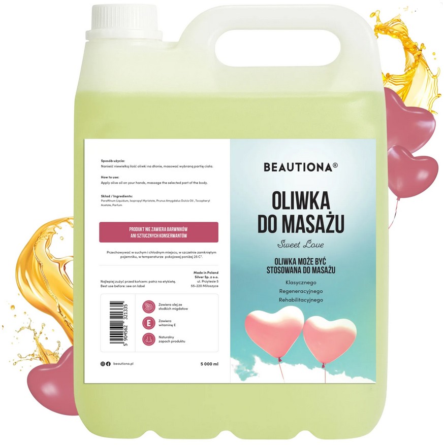 Masážní olej Beautiona Sladká láska 5l - 